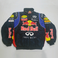 nmF1 เสื้อแจ็กเก็ตแขนยาว ผ้าฝ้าย ปักลายโลโก้ World Rally Red Bull สําหรับผู้ชาย และผู้หญิง 9113723