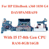 For HP EliteBook x360 1030 G4 Laptop motherboard DAY0PAMBAF0 with I5 I7-8th Gen CPU RAM-8GB/16GB 100% Tested Fully Work