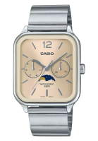 Casio Casio Leather Dress Moonphase Dial Watch (MTP-M305D-9A)