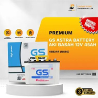 GS ASTRA Premium Battery Aki Basah Mobil NS60 46B24R 12V 45AH