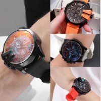 Watchband For Diesel DZ4318 4476 4496 7395 4323 4283 Large Dial men Rubber Silicone Watch Strap Accessories Bracelet 26mm 24mm