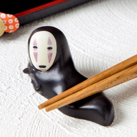 真愛日本 造型陶瓷箸置筷架 無臉男側身回頭 神隱少女 陶瓷筷架 造型擺飾 筷架 收藏