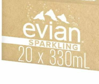 [COSCO代購4]  D137229 Evian 氣泡天然礦泉水 330毫升 X 20入