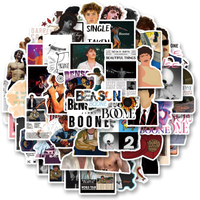 61Pcs Benson Boone Stickers Pack Aesthetic Vinyl Waterproof Sticker Decals for Water BottleLaptopPho