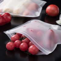 AGF COD  Ziplock Food Storage Pouch Penyimpanan Makanan Kulkas Reusable Ziplock Silicone Tebal Pouch