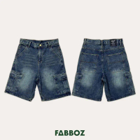 FABBOZ กางเกงยีนส์คาร์โก้ ขาสั้น ทรงจอร์จ CARGO JORTS JEANS