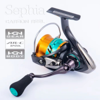 Lurekiller Japan Brand Light Carbon Spinning Reel Egi Fishing Reel Sephia Lt 2500S/3000S Double Handle Shallow Spool 8+1BB