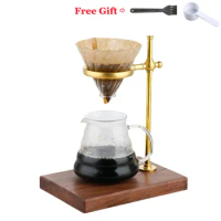 Coffee Dripper Filter Stand Tool Wood Coffee Drip Rack Coffee Station Pour Over Coffee Stand for Coffee Maker Home Bar Kitchen