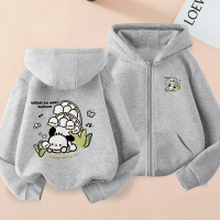 เสื้อโค้ทเด็กผู้ชายฤดูใบไม้ร่วง/ฤดูหนาว แบบลำลองอเนกประสงค์ ลายการ์ตูนและลายสุนัขชื่อ Paquito ขนาดให