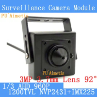 PU`Aimetis AHD 960P 1200TVL1.3MP Mini Pinhole Camera 1/3"SONY IMX225 Color Camera Low 0.001lux, 30*30mm Surveillance Cameras