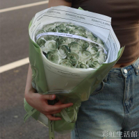 圣誕節情人節禮物碎冰藍玫瑰花束黑騎士玫瑰花束香皂永生花成品發