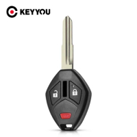 KEYYOU 2+1 Buttons Remote Car Key Shell Case Fob For Mitsubishi Endeavor 2007-2011 New Auto Keys Case Cover Replacement