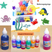 Mainan magical jelly Waterscape, mainan edukasi DIY bubuk koagulasi