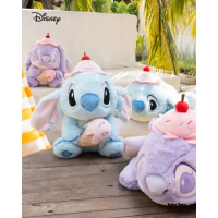 พร้อมส่ง. Disney Plush Stitch + Angel With Ice-cream 9inch & 15inch