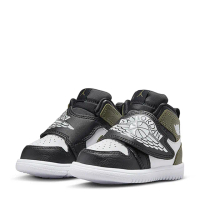 【NIKE 耐吉】運動鞋 童鞋 小童 兒童 魔鬼氈 AJ 喬丹 SKY JORDAN 1 TD 黑白綠 BQ7196-092