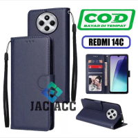 DOMPET HP PREMIUM UNTUK XIAOMI REDMI 14C LEATHER FLIP CASE PREMIUM UNTUK XIAOMI REDMI 14C