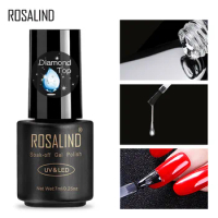 ROSALIND Gel Nail Polish Top Base Coat 7ml Diamond Transparent Long Lasting Manicure UV Primer Gel Lacquer Nail Art Base Coat