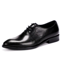 Spring Autumn Business Shoes Plus Size 38-48 Oxford Patent Leather Men's Shoes Lace-up Flats Shoes Black