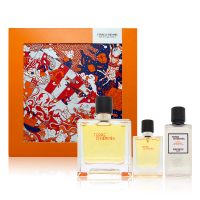 【Hermes 愛馬仕】Terre DHermes Parfum 大地香精3件組禮盒-香精75ml+香精12.5ml+鬍後水40ml(平行輸入)