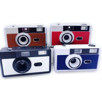 Half Frame Retro 35mm Reusable Film Camera Vintage Analogue Reloadable 35 mm Film Cameras with Flash