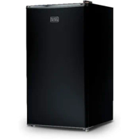 Compact Refrigerator Energy Star Single Door Mini Fridge with Freezer, 3.2 Cubic Feet, Black