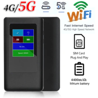 4G/5G Mobile WIFI Router 150Mbps 4G LTE Wireless Router 4400mA Portable Pocket MiFi Modem Mobile WiFi Hotspot with Sim Card Slot