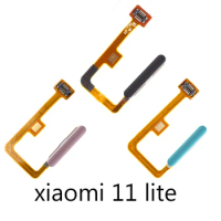 Fingerprint Sensor Flex Cable For Xiaomi Mi 11 Lite M2101K9AG 4G Mi 11 Lite 5G M2101K9G Home Touch Flex Ribbon With Power Button