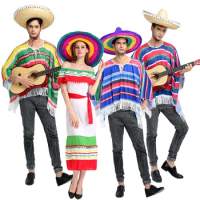 Halloween Cosplay Costumes Mexican Clothing Mexico's Clothes Hawaii Clothing
