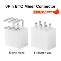 10pcs 6-pin Connector Power Connector Looper for Asic Miner Antminer S9 S9k S9j l3 DR3 T9 Z11 Z9 B7 X3 A4 A9 M3 Z1PRO Eibt E10.2