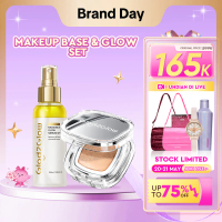 Glad2Glow MAKEUP BASE & GLOW SET-Glow Serum Spray 100ml & Cushion Foundation White Truffle Panthenol