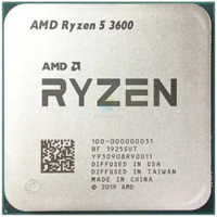 Used AMD Ryzen 5 3600 R5 3600 3.6 GHz GAMING Zen 2 Six-Core Twelve-Thread CPU Processor 7NM 65W Socket AM4 PC Desktop Motherboa