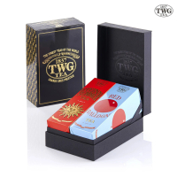 【TWG Tea】時尚茶罐雙入禮盒組 盛夏緋紅120g+乘風高翔100g(南非國寶茶)