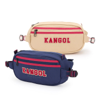 【KANGOL】袋鼠 拼布胸包 63551780(毛茸茸 大容量)