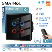 SMATRUL WiFi Smart Wall Switch +433 RF - Compatible with Google Home & Amazon Alexa Tmall Genie Tmal