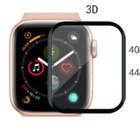 10PCS wholesale 3D Full cover For apple watch 38mm 42mm 40mm 44mm Case Tempered Glass Phone Screen Protector for series 4 3 2 1