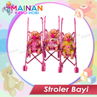 SET HADIAH NATAL CHRISTMAS GIFT MAINAN BONEKA BABY STROLER ANAK PEREMPUAN
