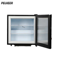 good quality portable small 55L cold drinks glass door mini freezer fridge refrigerator for hotel