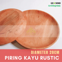 Piring Kayu Rustic – Wooden e 20 cm – Souvenir