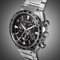 【CITIZEN 星辰】GENT’S 超級鈦 萬年曆 光動能電波計時腕錶－銀(CB5966-69E)