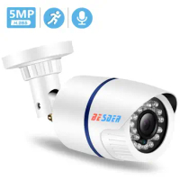 BESDER H.265 HD 2MP/ 3MP/ 5MP Security IP Camera SONY IMX335 ABS Plastic Outdoor Audio Camera IP DC12V / 48V PoE Waterproof IPC