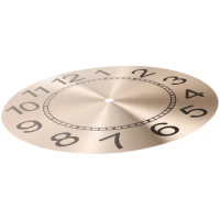 Wall Clock Faces Aluminum DIY Round Clock Dials Digital Clock Dial Replacement Quartz Clock Movement Hanging Clock