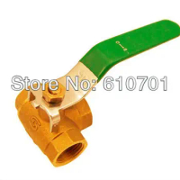 T Type T-Port or L Type L-Port DN20 3/4"BSP Female Connection Full Ports Brass Tee Ball Valve 3 Way Plumbing Fittings Leakproof
