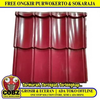 0.25 MM x 80 CM x 80 CM / TM Genteng Metal Atap Polos Merah Lembar