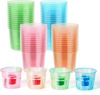 JOLLY CHEF 60 Bomber Cups Color Plastic Bomber Shot GlassesHighly Durable and Reusable Perfect for W