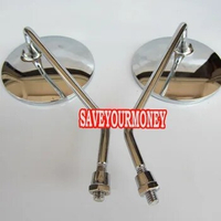 stainless or chrome M10 MOTORCYCLE BAR END MIRROR ALUMINUM REAR VIEW Rear mirror for suzuki gn125 gn250 gn 125 gn 250