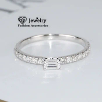 CC Slim Rings For Women White Zirconia Diamant Stone Wedding Engagement Jewelry Daily Wear Fashion Accessories CC3271