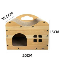 貓碗貓抓板彩虹拱形貓抓板貓窩一體防貓抓紙箱貓咪沙發窩立式環保