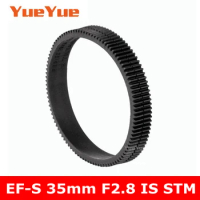 NEW 35 2.8 Seamless Follow Focus Gear Ring For Canon EF-S 35mm f/2.8 IS STM Lens Part