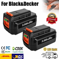สำหรับ Black & Decker 36V/40V 3000MAh Li-Ion Rechargeable Power Tool แบตเตอรี่ LBXR36 BL2036 LBX2040
