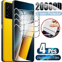 4PCS Hydrogel Film For Xiaomi POCO X6 Pro X5 X3 X4 GT NFC M4 M3 M5 M6 Pro 5G Screen Protector For POCO F5 Pro F4 GT F3 C65 Film
